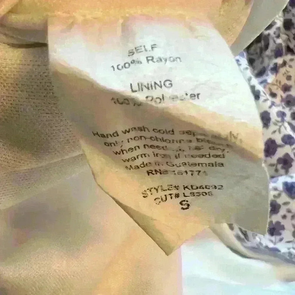 Altar’d State violet floral patterns on white Size small dress - Picture 6 of 6